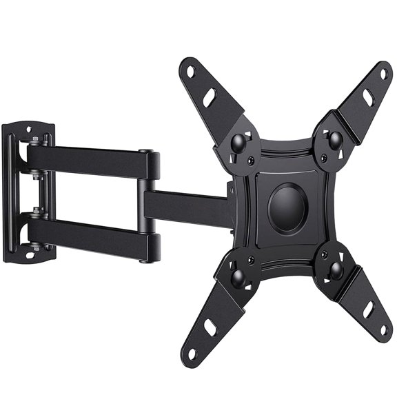 MountFTV Full Motion TV Wall Mount 360°Rotation Bracket for 13-42 Inch TVs and Monitors, Swivel Tilt Extension with Articulating Arms, Supports Up to 44 lbs, Max 200x200mm
