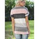 thumbnail image 2 of Dnzceghtig Blusa Suelta de Manga Corta para Mujer Camisetas a Rayas de Verano para Mujer, 2 of 5