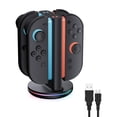 thumbnail image 1 of Estación de Carga 4 en 1 para Controles Joy-con Nintendo Switch 2 Joycon Charging Grip Base Cargador RGB con Indicadores LED Rapido y Seguro + Cable USB C, 1 of 6