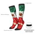 thumbnail image 5 of Knee High Socks for Women Mexico-Flag- Print Long Tube Sock Uniform Socks, 5 of 7