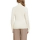 thumbnail image 3 of Suéter de cuello alto Inspire Chic para mujer, blusa de punto acanalado de manga larga, XS, beige, 3 of 6