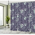 thumbnail image 4 of Ambesonne Floral Shower Curtain, Vintage Garden Print Classic, 69"Wx84"L, Dark Purple, 4 of 4