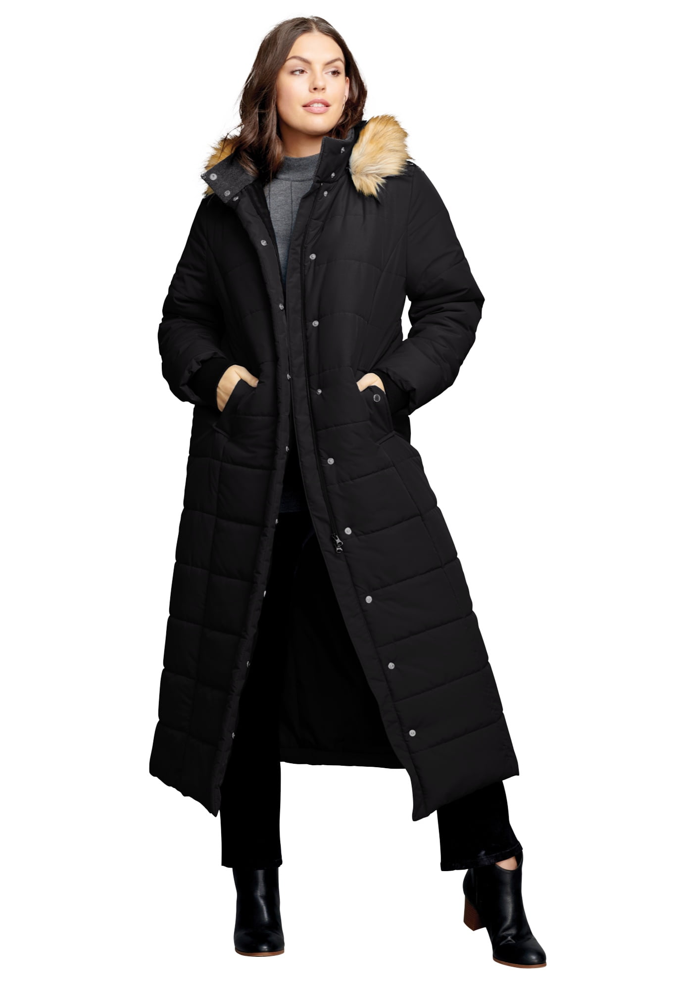 plus size quilted winter coats