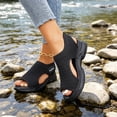 thumbnail image 6 of Orthopedic Sneakers for Women 2026 Summer Comfortable Platform Hollow Out Breathable Wedge Sneakers Arch Support Closed Toe Sandals Wid Width Sport Sandals with Ankle Strap Dress Beach Shoes 42, 6 of 9
