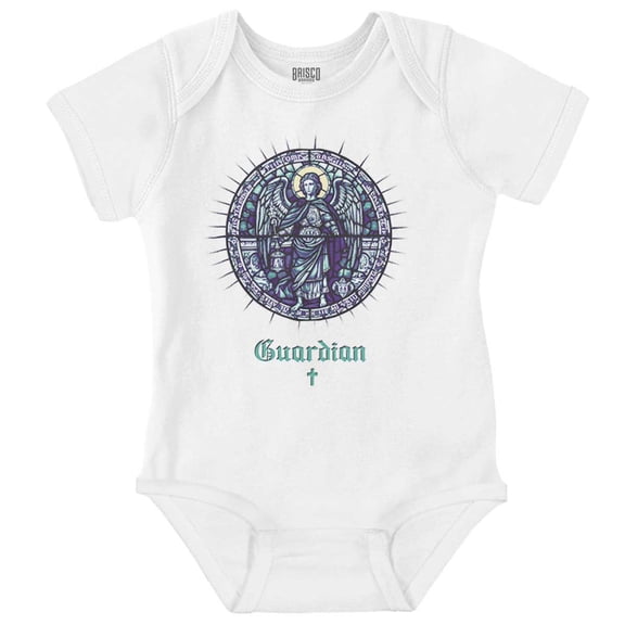 Christian Gaudian Angel Stained Glass Romper Boys or Girls Infant Baby Brisco Brands 6M