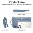 thumbnail image 4 of GAEKEAO Wristlet Wallets for Women Rfid Blocking Vegan Leather Card Phone Holder with 10 Card Slots 2 ID Window, 4 of 8