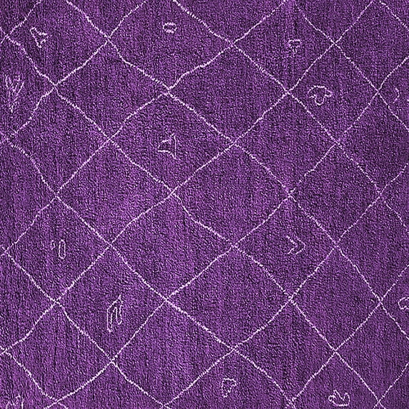 Ahgly Company Indoor Square Oriental Purple Industrial Area Rugs, 3' Square