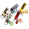 thumbnail image 3 of 5 llaveros creativos de fútbol, llaveros decorativos de fútbol, regalo para fanáticos del deporte, llaveros para hombre y mujer (negro, rojo, azul, amarillo y verde), 3 of 6