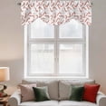 thumbnail image 2 of Merry Christmas Tie Up Valance Curtains for Windows, Kitchen Curtains Window Treatments, Candy Cane Cartoon Xmas Holiday Short Window Shades Valances for Bedroom Bathroom Cafe 42"x12", 2 of 8