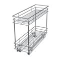 thumbnail image 1 of Lovmor Organizador Y Almacenamiento De Gabinete Extraíble (5 Pulgadas De Ancho X 21 Pulgadas De Profundidad) Estante Extraíble De 2 Niveles Para Gabinete Base De Cocina Plateado (5 Pulgadas De Ancho X, 1 of 5