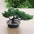 thumbnail image 2 of Luckyn Artificial Trees Artificial Bonsai Pine Tree New Chinese Handmade Simulation Welcome Pine Green Bonsai Plant Living Room Bedroom Office Desktop Decor Fake Trees Fake Plant Decoration, 2 of 6