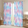 thumbnail image 2 of Homewish Pink Blue Gradient Kitchen Curtains,Modern Abstract Art Black Out Curtains Pack of 2 (42x63 Each), 2 of 6