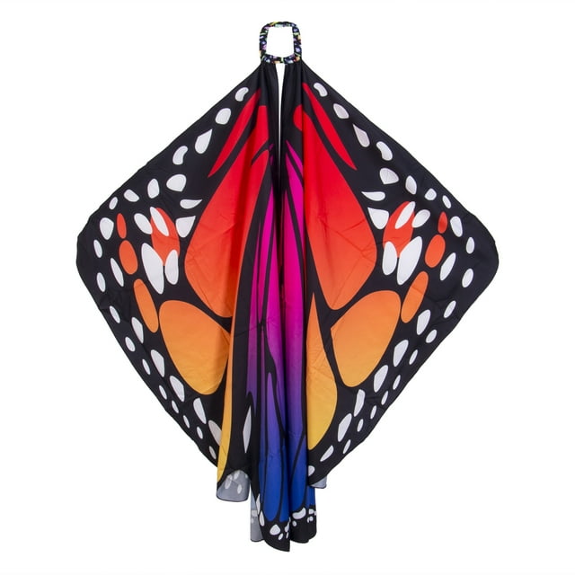 Fortune Cape de Fée pour Femmes avec Ailes de Papillon, Bourrelet Coloré, Costume de Cosplay d'Halloween