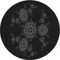 thumbnail image 1 of Ahgly Company Machine Washable Indoor Round Transitional Night Black Area Rugs, 7' Round, 1 of 7