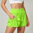 thumbnail image 5 of WERYOUNG High Waist Yoga Shorts For Women Running Gym Shorts With Built In Layered And Pocket For Exercise And Training Trendy Bottoms L, 5 of 9