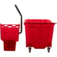 thumbnail image 4 of Carlisle 8690405 Red 35 Quart Mop Bucket with Side Press Wringer, 4 of 8