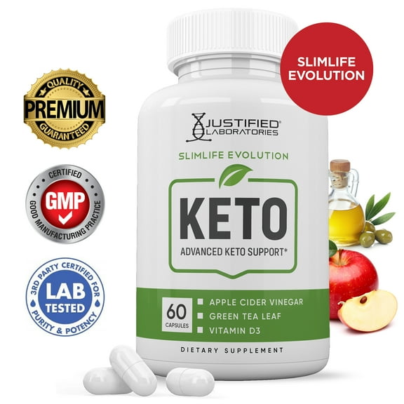 Slimlife Evolution Keto ACV Pills 1275mg Alternative to Gummies Dietary Supplement 60 Capsules