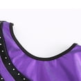 thumbnail image 5 of iiniim Girls Long Sleeve Shiny Waves Metallic Athletic Dance Gymnastics Leotard Unitard Activewear 2-14 A Purple 9-10, 5 of 7
