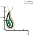 thumbnail image 3 of 1.00 Carat T.G.W. Emerald And Black & White Diamond Accent 14k Gold Over Silver 3-Piece Jewelry Set, 3 of 7