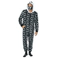 thumbnail image 2 of Prestigez Mens Family Ghost Onesie Pajama Costume Union Suit Sleepwear With Hood, Mask, And Socks, Black - Ghost, Size: Men - 2X, 2 of 8