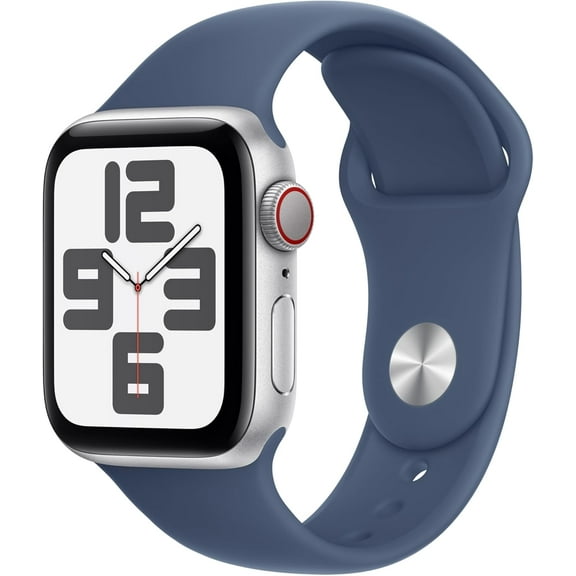 Pre-Owned Apple Watch Series 10 GPS 46mm Aluminum Case with Denim Sport Band - M/L - Silver (Good)