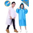 thumbnail image 1 of Imperméable Réutilisable Épais Poncho Veste pour Enfants Garçon Fille 2 Pcs Bleu Ciel+blanc, 1 of 6