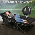 thumbnail image 6 of Slsy Folding Camping Cots for Adults, 75"x28" Heavy Duty Sleeping Cots with Mattress & Carry Bag, Portable Travel Camp Cots for Home, Office, Outdoor, 6 of 14
