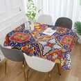 thumbnail image 5 of Coolnut Mexican Talavera Tablecloth 60"x90", Water Resistant Spillproof Polyester Table Cover for Kitchen Dining Tabletop Decoration,, 5 of 7