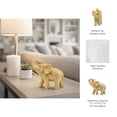 thumbnail image 6 of Decorative Resin Elephant Figurine for Home and Bathroom Decor - Ornament Statue for Office Desk, Living Room, or Shelf Styling - Elegant Accent for Entryway and Coffee Table - 7", Gold & Metallic, 6 of 11