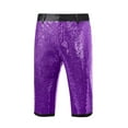 thumbnail image 2 of Mens Shorts Athletic Straight Leg Summer Sequin Slim Pocket Shorts Purple XXL, 2 of 4