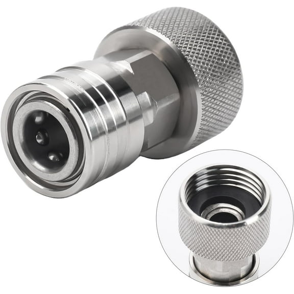 Garden Hose to Pressure Washer Adapter, 3/4" GHT to 1/4" Quick Connect, Hose to Power Washer Connector with Stainless Steel Construction for Car Wash, Nozzle and Sprayer Attachment, Stainless Steel