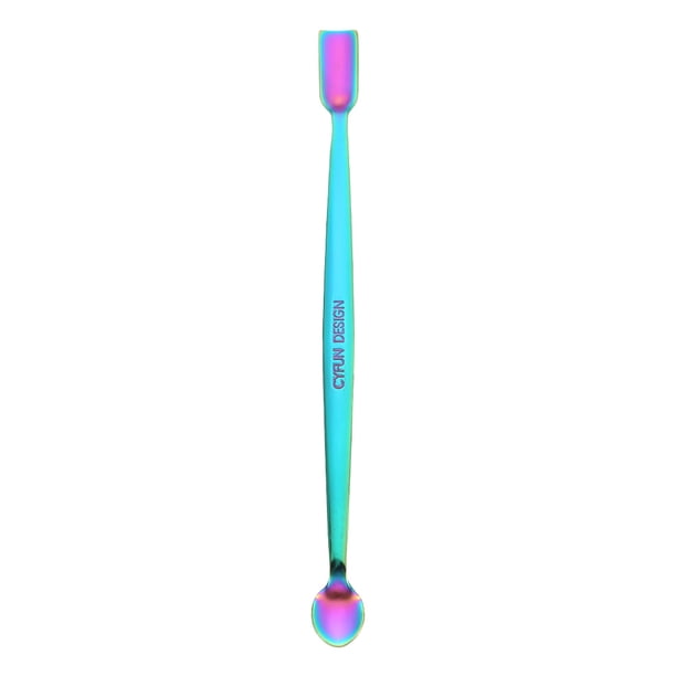 Cuchara Para Empujar Cutículas Empujador de cutículas de acero inoxidable, cuchara de doble cabeza, herramienta para uñas (multicolor) Tmvgtek Libre de BPA
