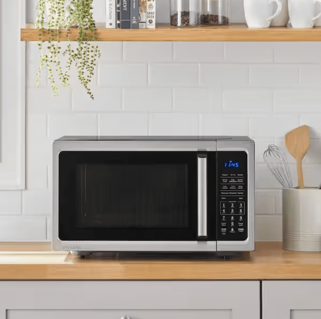 Restored Vissani EC042A2KJCLPF 1.5 cu. ft. 1000W Countertop Microwave with Air Fry and Sensor Cook, Stainless Steel (Refurbished)