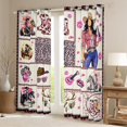 thumbnail image 2 of Homewish Southwest Cowgirl Tribal Curtains Pack of 2 (42x84 Each),Music Guitar Disco Ball Curtains Blackout,Ancient Bull Skull Bedroom Curtains For Girl Kids,Super Cozy Room Decor, 2 of 6