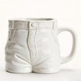 thumbnail image 1 of Taza de café de cerámica Creative Denim Jeans, diseño vintage único, taza de agua peculiar for el hogar y la oficina, 1 of 2