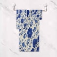thumbnail image 5 of 3 Piece Bath Towels Set Bath Towel, Hand Towel and Face Towel for Bathroom, Gym, Hotel Blue and White Batik Pattern, 5 of 8