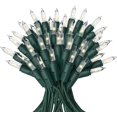thumbnail image 2 of 100-Count Clear Green Wire Christmas Light Set Christmas Decorations, 2 of 6