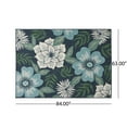 thumbnail image 6 of Noble House Meza Outdoor 84 x 63" Floral Area Rug in Blue and Green, 6 of 6