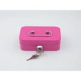thumbnail image 1 of YOPTOP 1pc Metal Key Lock Storage Box  Money Box  Adult Security Box  Coin Safe  Cashier Box  11.5*9.9*5.8cm,Pink, 1 of 7