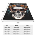 thumbnail image 3 of Salouo Flower Horn Skull A Print Bed Blankets,Flannel Blanket Comfortable Air Conditioning Blanket Lightweight Blanket for Sofa Bed Travel & Couch -80"x60", 3 of 8