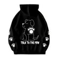 thumbnail image 5 of Cute Dog Graphic Hoodies for Women 2025 Funny Talk To The Paw Hooded Sweatshirt with Pockets Y2K Pullover Tops, 5 of 6