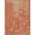 thumbnail image 2 of Henri Simon Thomassin 11x14 Black Ornate Wood Framed Double Matted Museum Art Print Titled: Melancholia (ca. 1729-40), 2 of 5