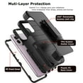 thumbnail image 2 of Tiflook for Moto G Power 2024 5G with [Built-in Screen Protector] Holster Locking Belt Clip [Military Grade 12FT Drop Tested] Full Body Carrying Kickstand Cover - Black, 2 of 6