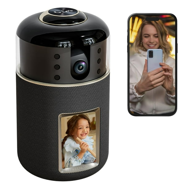Cámara de seguridad KEENLUK Home 1080P con pantalla de 3,5 pulgadas para personas mayores