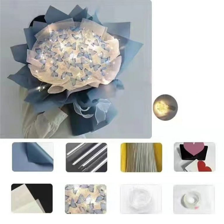 Home Essentials WQQZJJ NEW 52pc Butterflies Flower Bouquet Gift