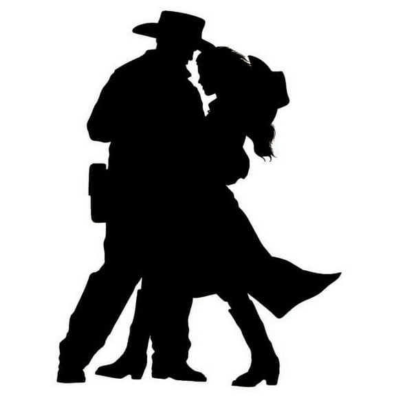 SS11205 Country Western Yellowstone Couple Dancing Silhouette Cardboard Cutout Standee Standup