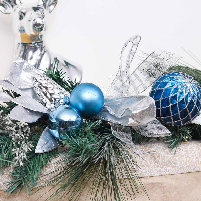 Wintry White, Blue and Silver Christmas Tree