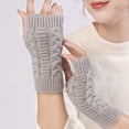 thumbnail image 3 of Guantes sin dedos calentadores de brazo de invierno calentadores de muñeca tejer guantes de invierno de medio dedo para mujer guantes de invierno calentador de punto corto guantes sin dedos, 3 of 5