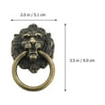 thumbnail image 4 of FRCOLOR Poignées de Tiroir d'Armoire 5 Pcs Poignées de Tirage de Porte Antique Poignées de Tiroir d'Armoire Poignées de Garde-Robe Tête de Lion,3.54"X2.01"X0.59 Pouces, 4 of 5