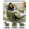 thumbnail image 4 of Danolapsi Rocking Recliner Chair,360° Swivel Rocker Chair for Small Spaces,Upholstered Fabric Glider Nursery Chair with Side Pockets for Living Room,Q235 Steel Frame Lazy Boy Recliner Single Sofa, 4 of 7
